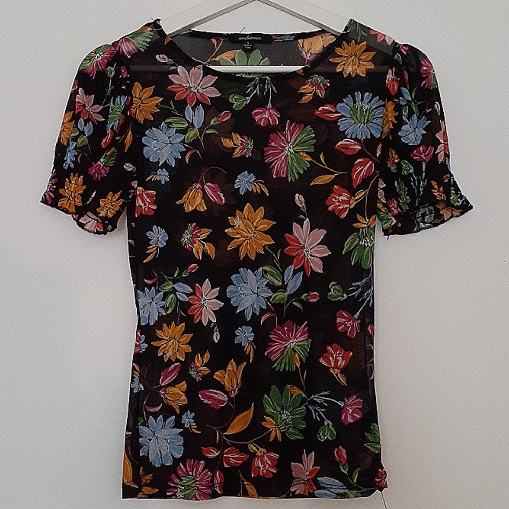 Absolutely stunning beautiful brand new with the tags sheer short sleeve blouse
